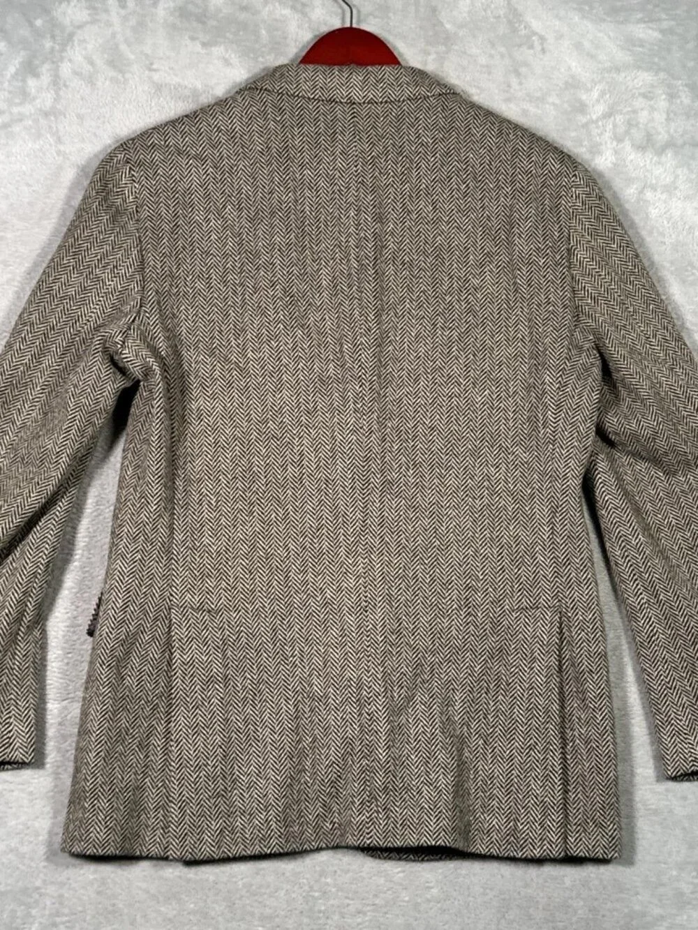 Polo Ralph Lauren Blazer Mens 40R Black Herringbone Wool Soft Sport Coat